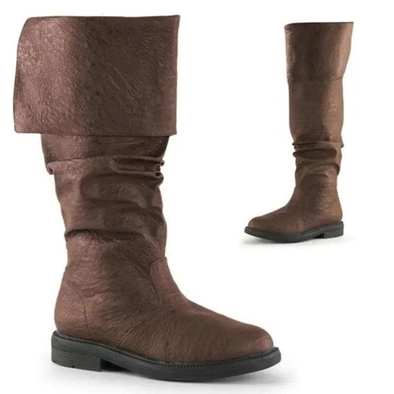 Cosplay Prop Works - Bottes en cuir pour hommes, chevalier