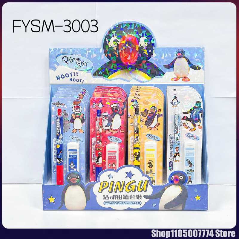 Easy Cosplay Prop - Ensemble de crayons mécaniques Kawaii Pingu,