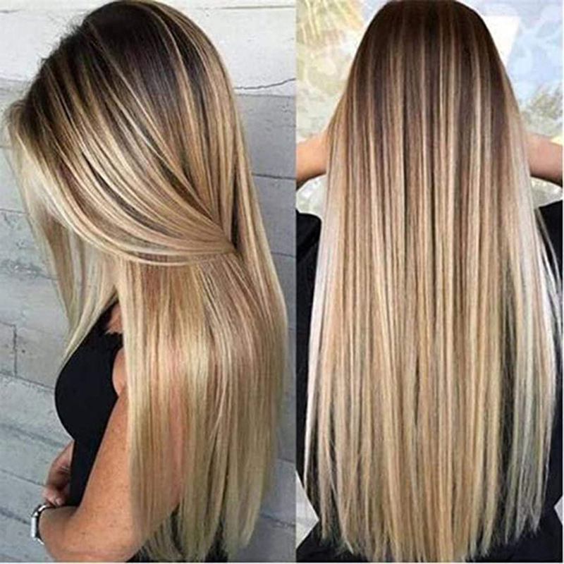 Wig Fiber Net - Perruque longue et droite pour femmes,