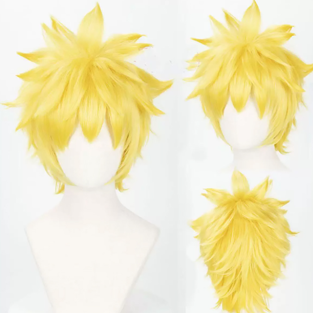 Wig Fiber Net - Perruque synthétique Uzumaki pour cosplay, perruque
