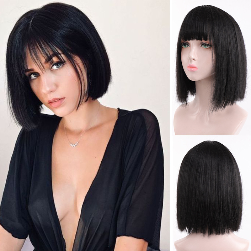 Perruque droite pour femme ave - Wig Fiber Net avis et prix